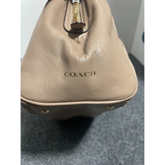 Coach Madison Gathered Twist Handbag/ Satchel Brown 2way Tote Bag - Picture 15 of 16